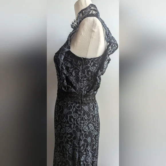 EUC...Beautiful Zara Guipure Lace Dress (with whimsy/goth vibes)  Size Small - Picture 10 of 13